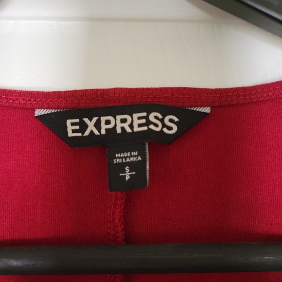 Express strechy cotton dress size US S burgundy - Picture 3 of 4
